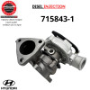 Turbo charger 715843-1  HYUNDAI H-1 2.5 CRDI 136 CV 715843-5001S