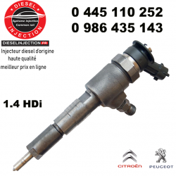 Injecteur BOSCH 0445110252 1.4 HDi0445110252