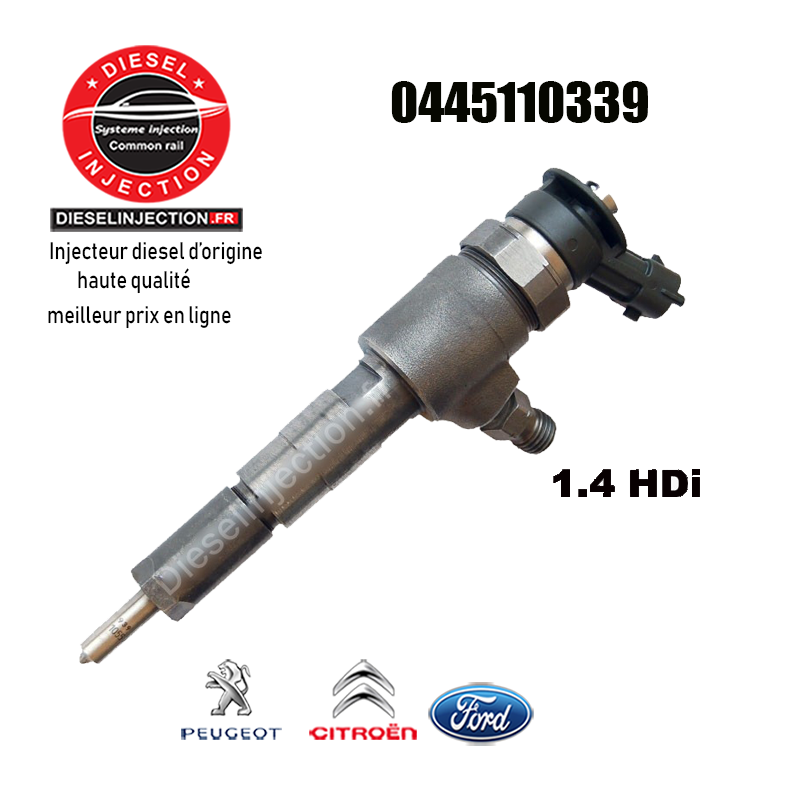 Injecteur BOSCH 0445110339 1.4 HDI Reconditionné0445110339