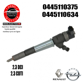 INJECTEUR BOSCH 0445110375 Neuf 2.0/2.3 DCI/CDTI0445110634 -0445110375- 0986435205