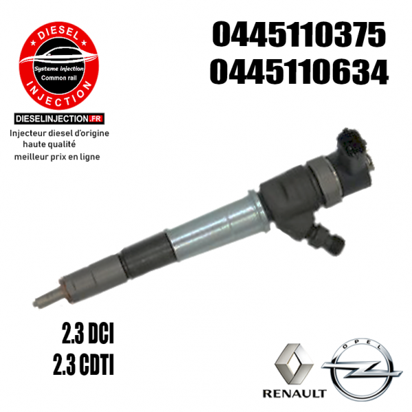 INJECTEUR BOSCH 0445110375 Neuf 2.0/2.3 DCI/CDTI0445110634 -0445110375- 0986435205