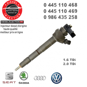 INJECTEUR BOSCH 0445110469 - 0445110468 2.0 TDI reconditionné0445110468