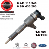 Injecteur Bosch 0445110340 1.6L Reconditionné0445110340 0986435203