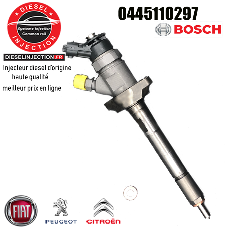 Injecteur BOSCH 0445110297 - 16098508800445110297- 0445110281